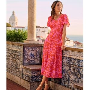 NWT Talbots Silhouette Garden Crepe Dress